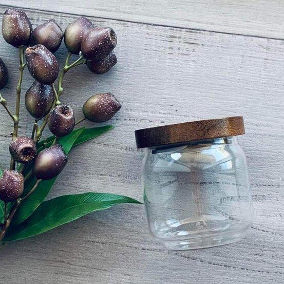 Glass Jar with Acacia Wood Lid 500ml - centaur packaging
