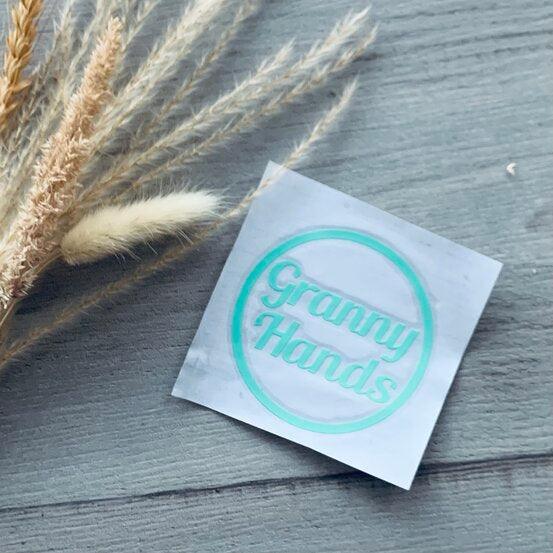 Hand Sticky Label 8cm Granny Hands Adhesive label for your products – Centaur Packaging