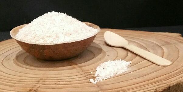 Ground Coconut Soap-500gm - palm leaf bowl and wooden spoon centaur packaging