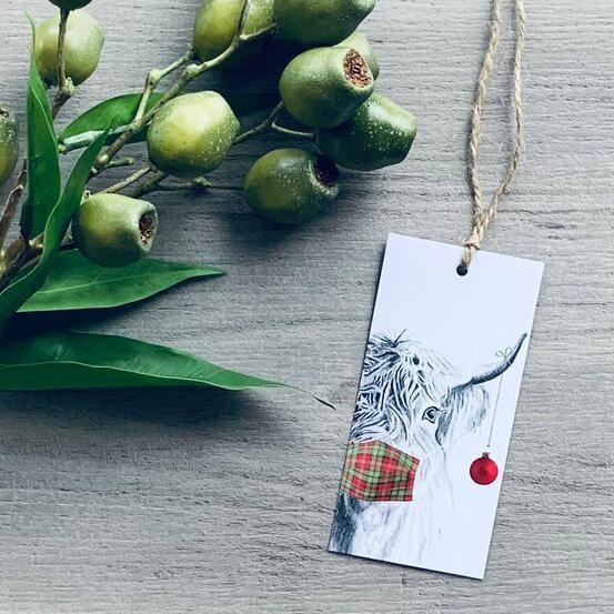 Highland Cow Christmas Tag - #Buyfromthebush - centaur packaging