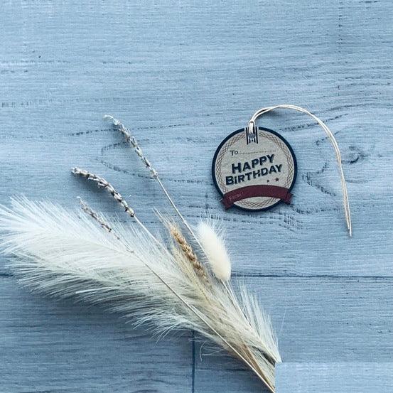 Kraft Tags- "To From Happy Birthday"- Pack of 6 - centaur packaging