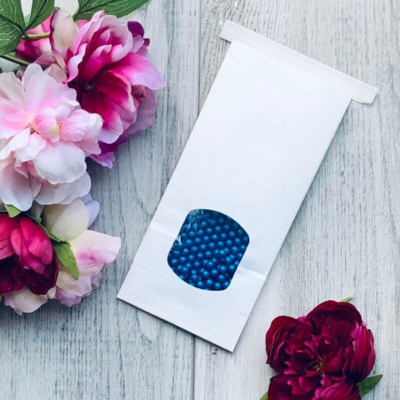 Medium White Tin Tie Bag- Pack of 50 folding top - centaur packaging