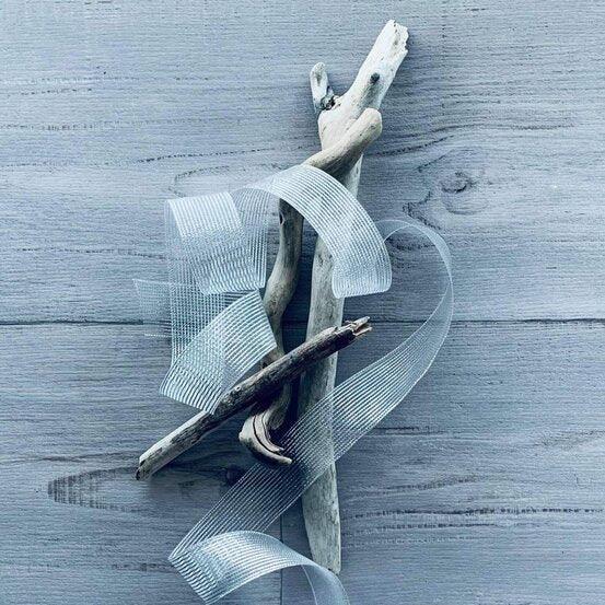 Mesh Ribbon 40mm x 20m - Silver - centaur packaging