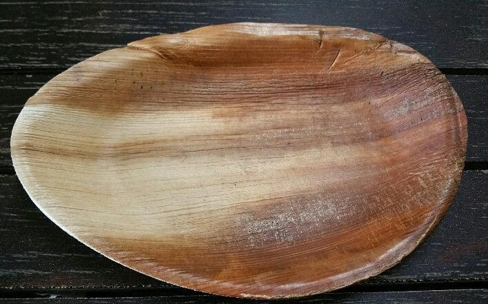 Oval Opal Palm Leaf Plate Medium - Pack of 25 - centaur packaging