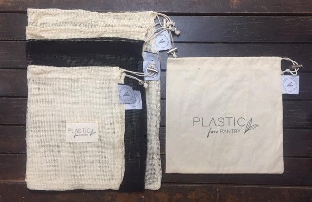 Reusable Organic Cotton Mesh Produce Bags - Set of 6 - centaur packaging