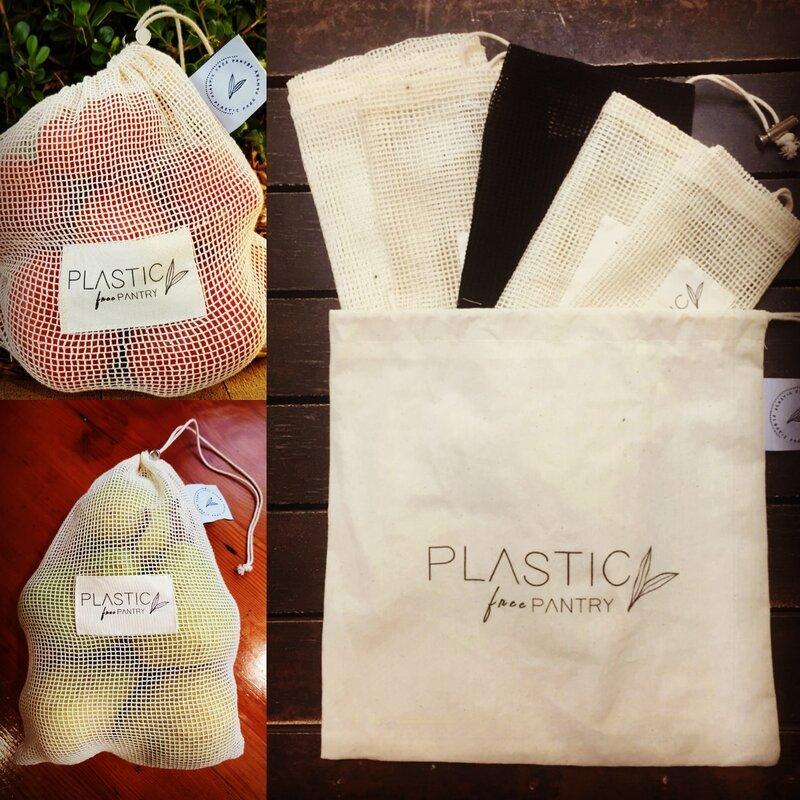 Reusable Organic Cotton Mesh Produce Bags - Set of 6 - centaur packaging
