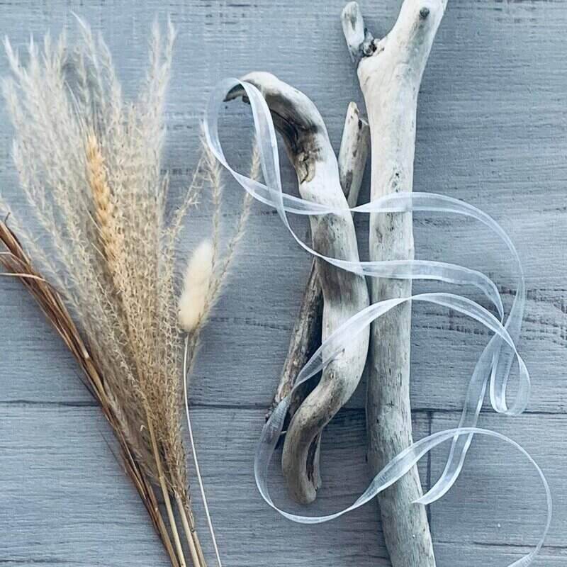 Ribbon Organdy Satin Edge 10mm x 20m - Silver - centaur packaging