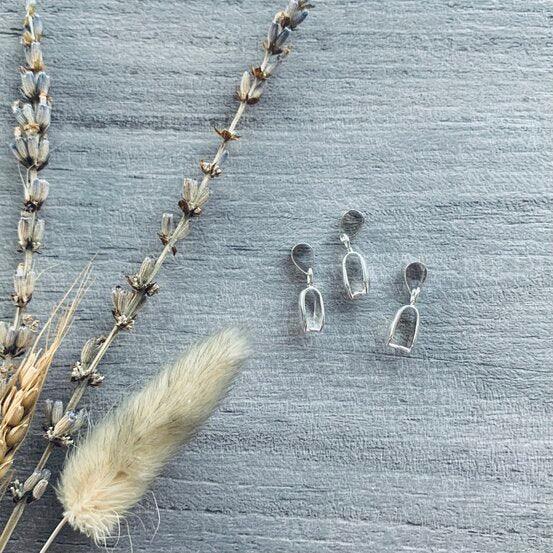 UV Resin Pendant Bale Silver - 3pcs - centaur packaging